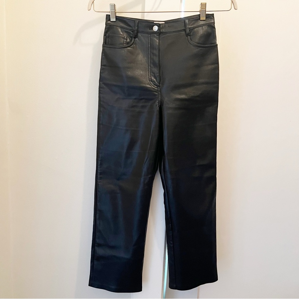 Wilfred Black Faux Leather‎ Pants